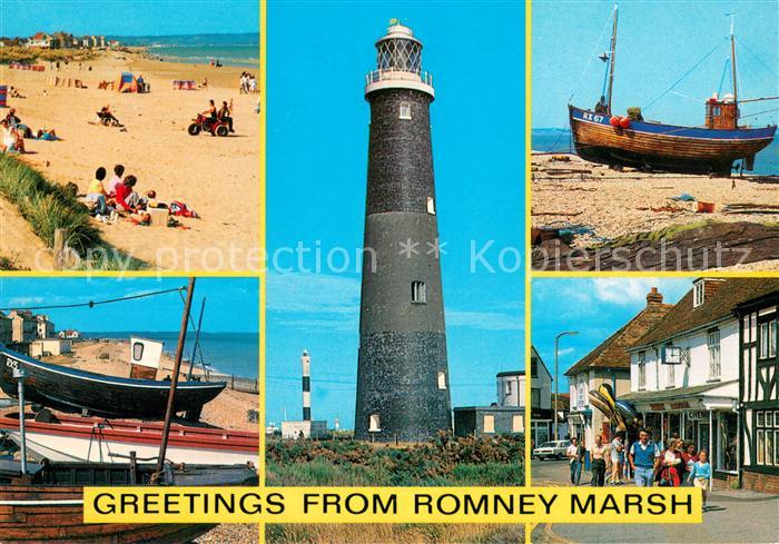 Romney Marsh Strand Fischkutter Leuchtturm Ortsmotiv