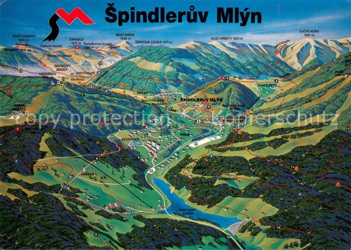 Spindleruv Mlyn Spindlermuehle Panoramakarte