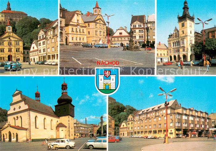 Nachod Tschechien Motive Innenstadt Platz Denkmal Kirche