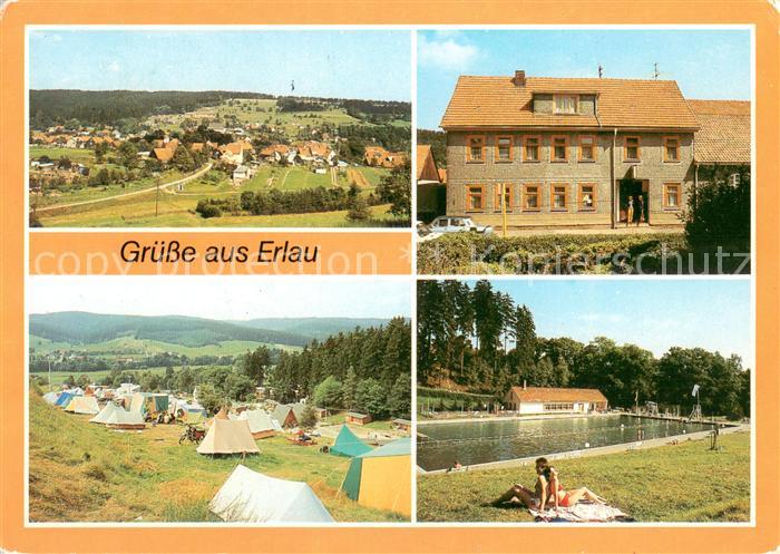 Erlau Schleusingen Panorama Konsumgaststaette Zur Erholung Campingplatz Waldbad