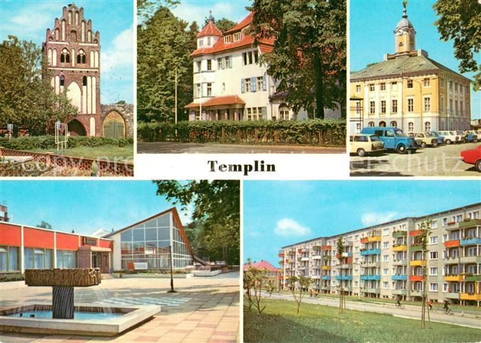 Templin Prenzlauer Tor FDGB Erholungsheime Rathaus Neubauten Minna Ostrowski Str