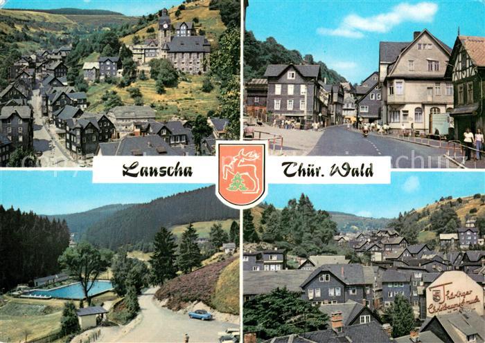 Lauscha Stadtansichten Freibad