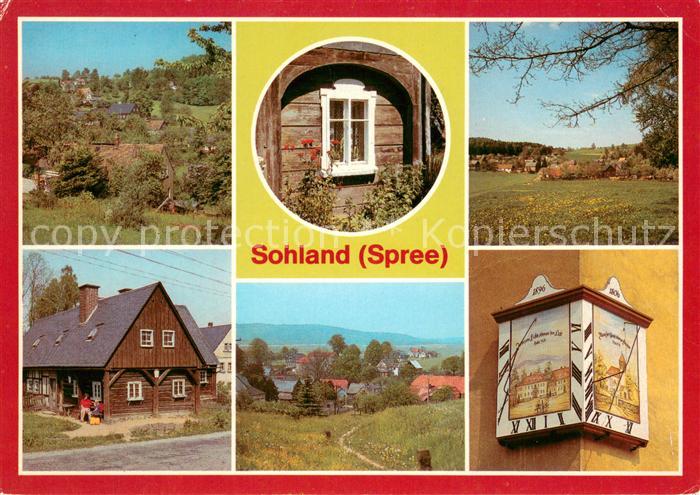 Sohland Spree Oberdorf Fenster Umgebindehaus Heimatmuseum Sonnenuhr