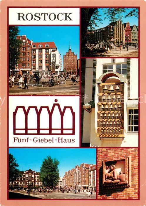 ROSTOCK CITY Universitaetsplatz Glockenspiel am Fuenf-Giebel-Haus