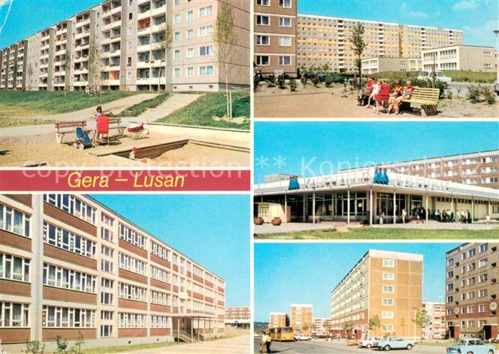 Lusan Gera Neubaugebiete Plattenbauten Birkenstrasse Hans Beimler Oberschule Str