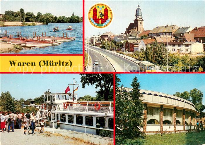 Waren Mueritz Bootsverleih Tiefwarensee Umgehungsstrasse Marienkirche Fahrgastsc