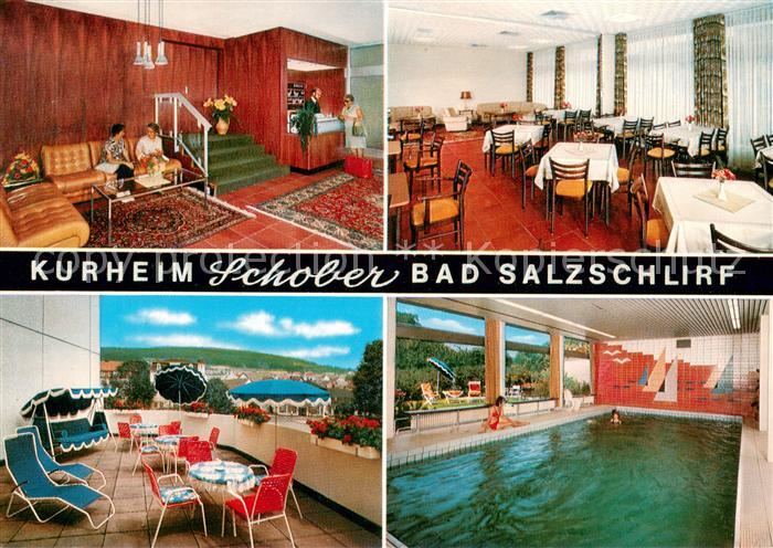 Bad Salzschlirf Kurheim Schober Halle Terrasse Restaurant Hallenbad