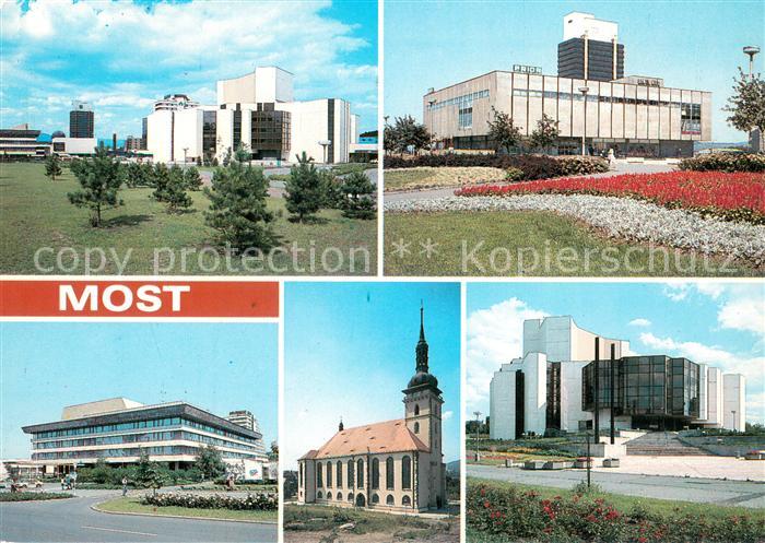 Most Bruex Czechia Teilansichten Moderne Architektur Kirche