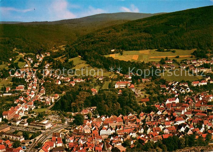 Bad Orb mit Blick ins Haseltal Fliegeraufnahme