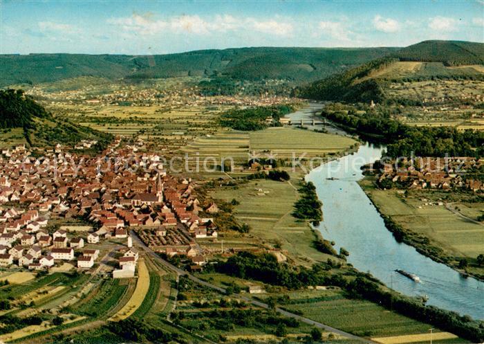 Miltenberg Main mit Grossheubach und Kloster Engelberg Fliegeraufnahme