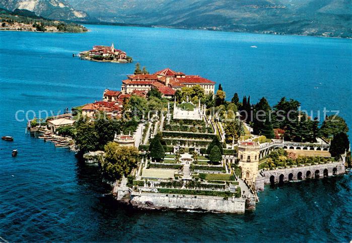 Isola Bella Lago Maggiore e Isola Pescatori vista dall* aereo