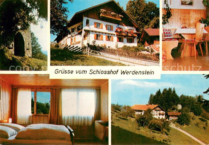 Werdenstein Allgaeu Schlosshof Gaestehaus Pension Fremdenzimmer Ruine