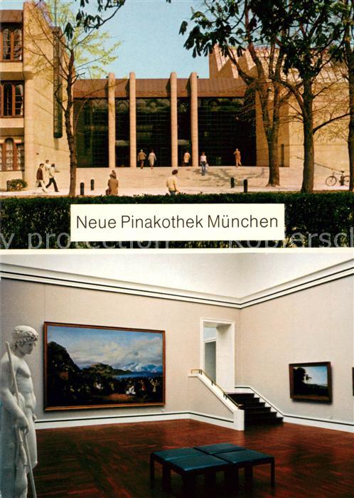 Muenchen Bayern Neue Pinakothek Statue Gemaelde