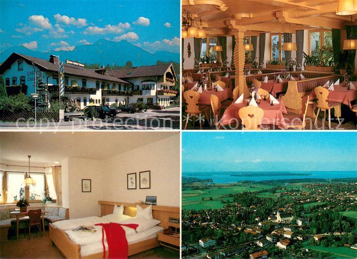 Bernau Chiemsee Hotel Gasthof Chiemsee Gaststube Zimmer Fliegeraufnahme