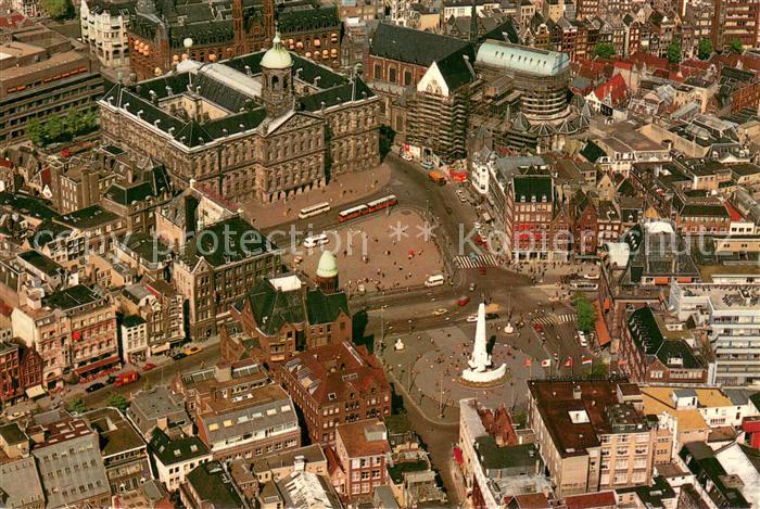 Amsterdam Niederlande Fliegeraufnahme des Doms mit dem Koeniglichen Palast und d