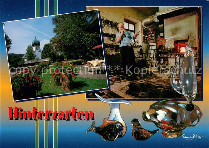 Hinterzarten Breisgau-Hochschwarzwald BW Glasblaeser Heinz Pichotta bei der Arbe