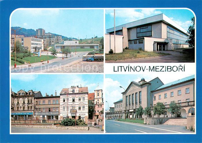 Mezibori Panorama Litvinov sportovni hala Kulturni dum a restaurace