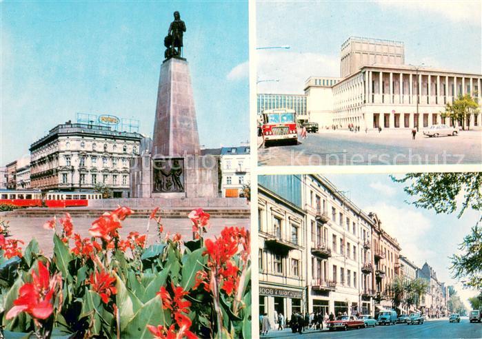 Litzmannstadt Lodz Pomnik Tadeusza Kosciuszki Teatr Wielki Ulica Piotrkowska