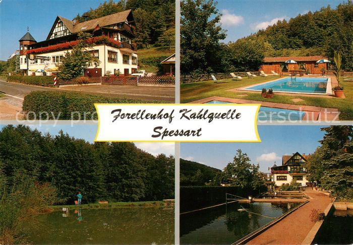 Kleinkahl Gasthof Pension Forellenhof Kahlquelle Freibad Fischteiche