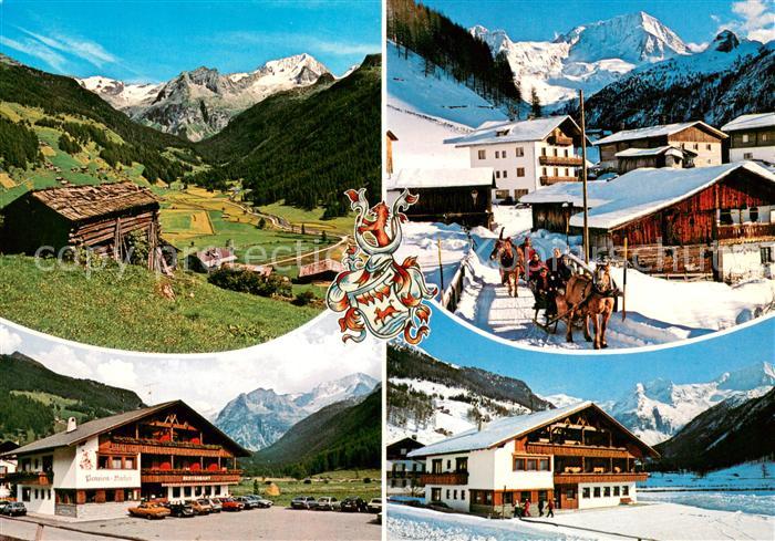 Rein Taufers Suedtirol Pension Restaurant Bacher Teilansichten Pferdeschlittenfa