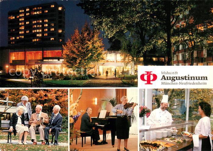 Neufriedenheim Wohnstift Augustinum Parkbank Klavierkonzert Essensausgabe