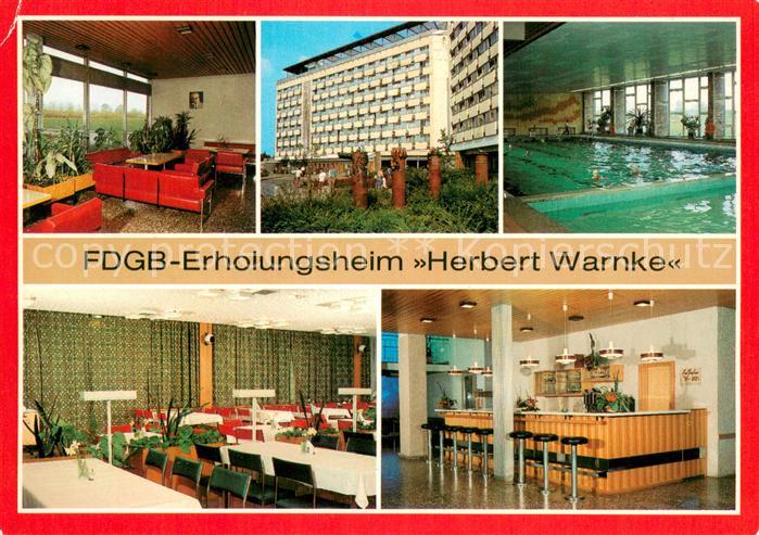 Klink Waren FDGB Erholungsheim Herbert Warnke Empfangshalle Schwimmhalle Restaur