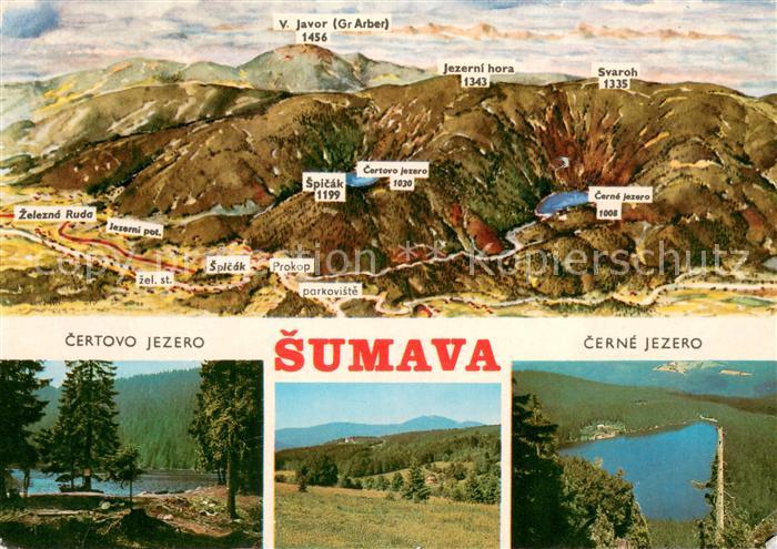Sumava Czechia Landschaftspanorama Boehmerwald Seen