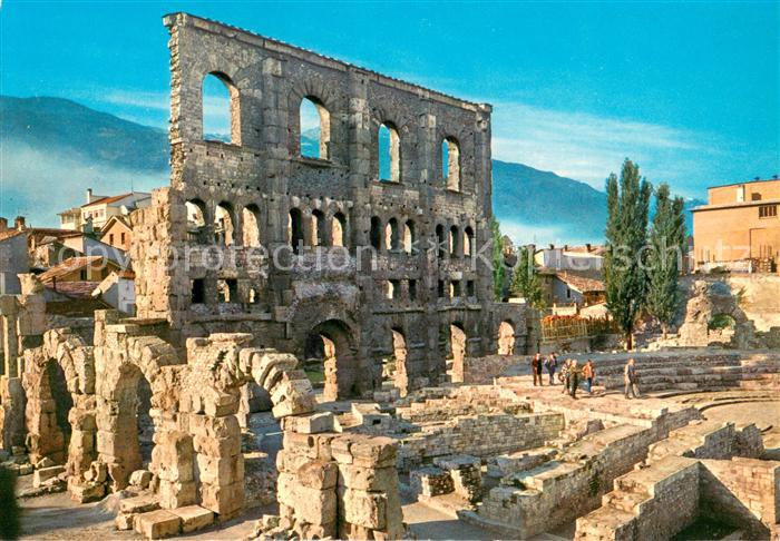 Aosta Anfiteatro e Teatro Romano Ruinen