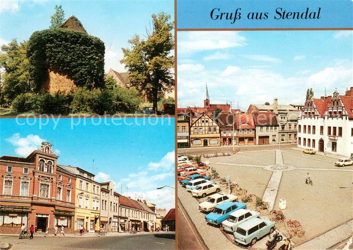 Stendal Pulverturm Strasse der Freundschaft Markt Rathaus
