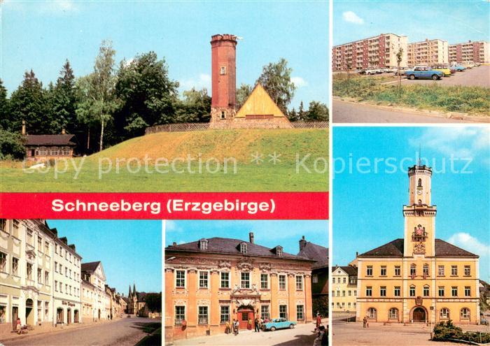 Schneeberg Erzgebirge Keilberg Neubaugebiet Ernst Schneller Platz Museum Rathaus