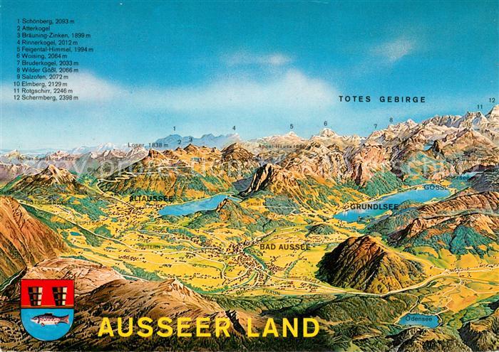 Bad Aussee Steiermark Panorama Ausseer Land Totes Gebirge aus der Vogelperspekti