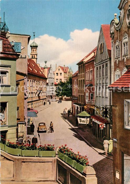 Kempten Allgaeu Blick von der Freitreppe zum Rathaus