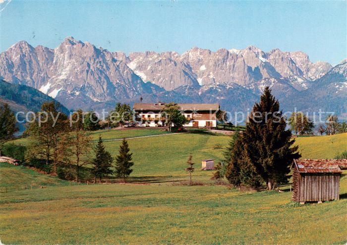 Koessen Tirol Alpengasthof Pension Peternhof mit Kaisergebirge