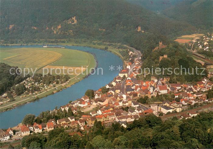 Neckarsteinach Vierburgenstadt am Neckar Fliegeraufnahme