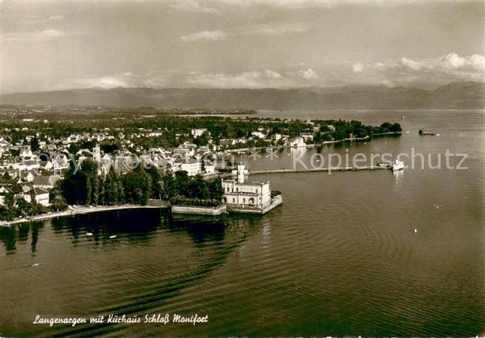 Langenargen Bodensee mit Schloss Montfort Fliegeraufnahme