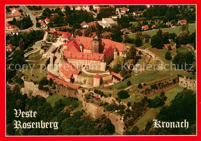 Kronach Oberfranken Veste Rosenberg Naturpark Frankenwald Fliegeraufnahme