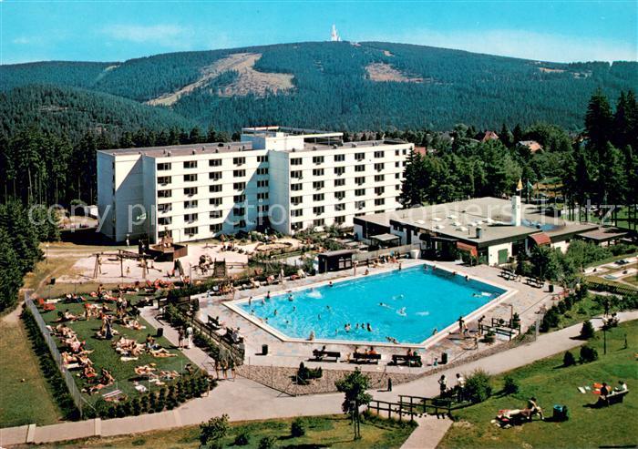 Hahnenklee-Bockswiese Harz Ferienpark Hotel Freibad Fliegeraufnahme
