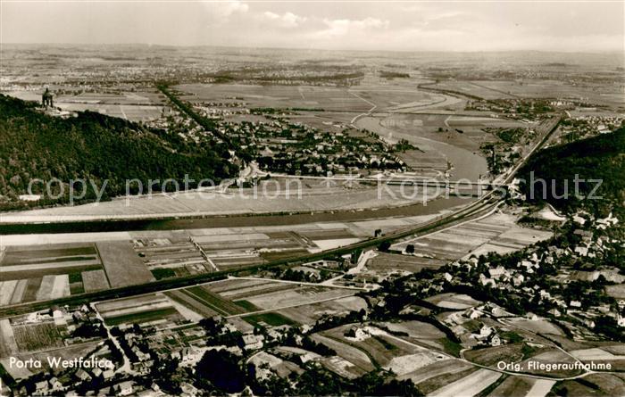 Porta Westfalica Fliegeraufnahme
