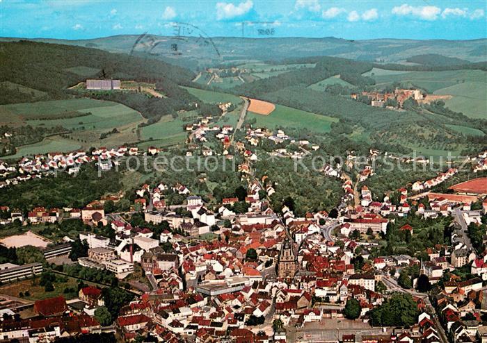 St Wendel Fliegeraufnahme mit Missionshaus und Bosenberg Kurklinik