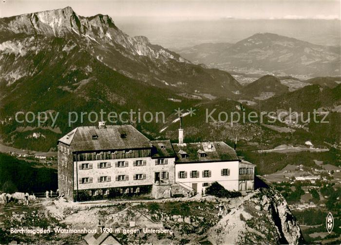 BERCHTESGADEN Bayern Watzmannhaus mit Untersberg Fliegeraufnahme