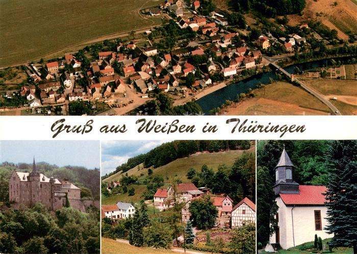 Weissen Rudolstadt Fliegeraufnahme Weissenburg Weissbach Waldkirche