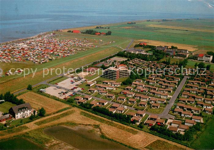 Tossens Nordseebad Nordsee Centrum und Wohnpark Fliegeraufnahme