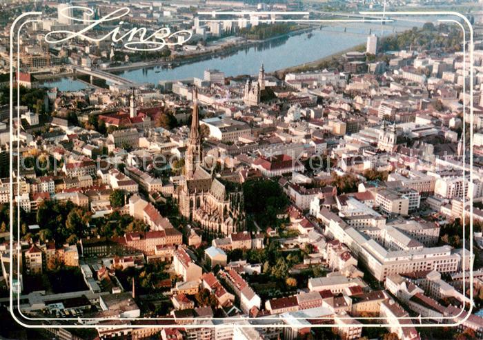 Linz Donau Fliegeraufnahme