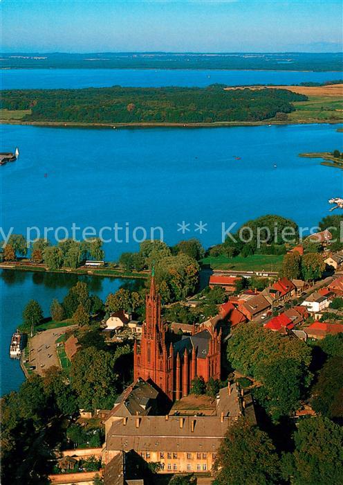 Malchow Fliegeraufnahme mit Klosterkirche und Fleesensee