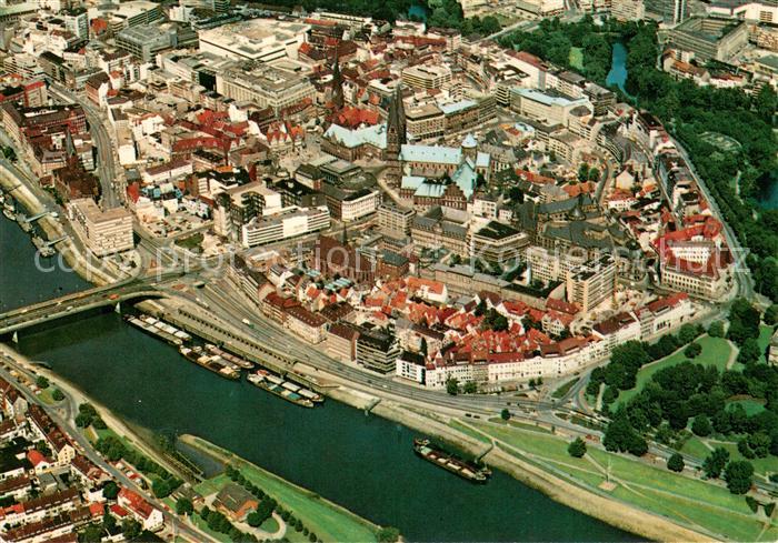 Bremen Weser Stadtzentrum Fliegeraufnahme