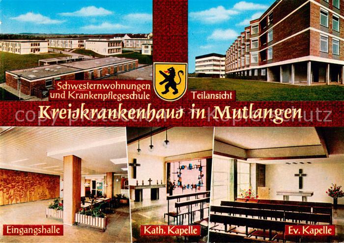 Mutlangen Kreiskrankenhaus Schwesternheim Teilansicht Eingangshalle Kath Kapelle