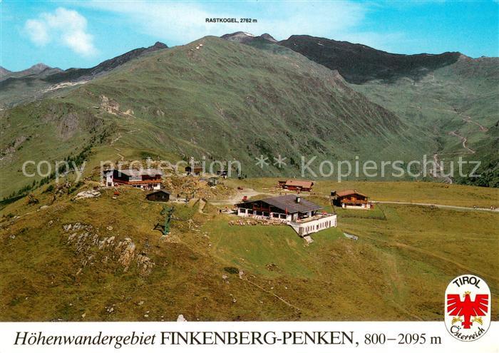 Finkenberg Tirol Gipfelrestaurant Penkentenne mit Rastkogel Fliegeraufnahme