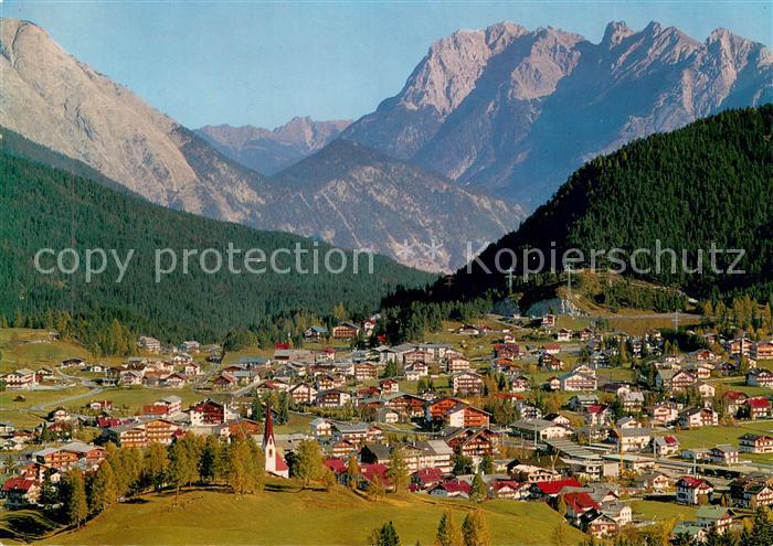 Seefeld Tirol Fliegeraufnahme mit Karwendelgebirge