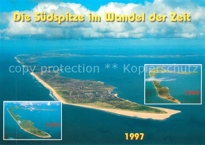 SYLT Insel Schleswig-Holstein Suedspitze im Wandel der Zeit Fliegeraufnahmen