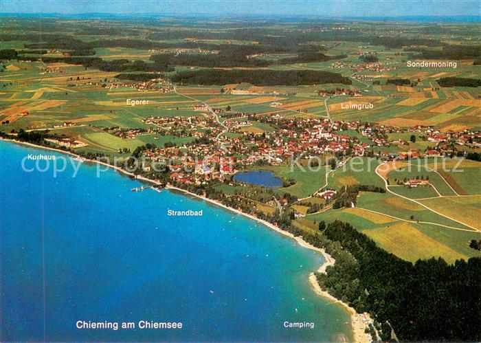 Chieming Chiemsee Fliegeraufnahme